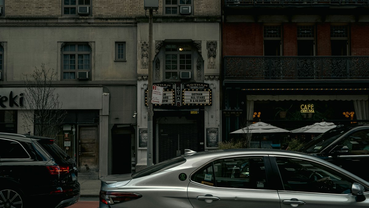 Gotham Comedy Club exterior on a city street